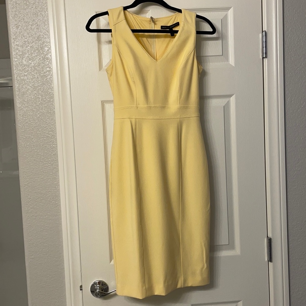 Yellow White House Black Market Sheath Dress